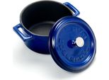 Lava Metal Mini Pentola In Ghisa Rotonda 10 Cm - Blu