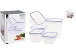 Koopman Set Di 5 Barattoli Di Plastica Excelent Con Coperchio A Tenuta Stagna