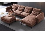 Soggiorno A L Moderno Design Marrone Divani Divano Angolare Divano Imbottito Nuovo