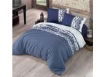 Biancheria Da Letto Classica In Cotone 140X200, 70X90Cm Canzone Blu