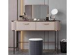 Tavolino Da Toeletta Sgabello Console Tavoli Da Trucco Console Segretario Specchio 2Pcs