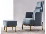 Poltrona Sedia Rivestimenti Televisione Pelle Tessuto Grigio Design Lounge Club Relax