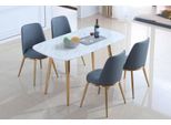 Set Completo Tavolo Da Pranzo + 4 Sedie Set Sala Da Pranzo Gruppo Da Pranzo Tavoli In Legno 5Pz