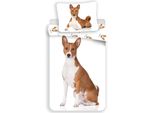 Jerry Fabrics Biancheria Da Letto In Cotone 140X200 Basenji Cane Dolce 1002 Federa 70X90