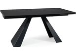 Tavolo Da Pranzo Pieghevole Gedeon 1 - 160X90, Nero / Nero Opaco