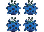 Set Di Sottobicchieri 4 Pezzi - 10X10 Cm - 4 Pezzi - Blu