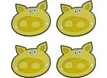 Set Di 4 Sottobicchieri - 10X10 Cm - 4 Pezzi - Giallo