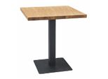 Tavolo Da Pranzo Kyrylo 1 - 80X80, Rovere / Nero