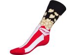 Calzini Popcorn - 43-46 - Rosso, Bianco