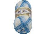 Filato Diva Batik - 100G / 350 M - Bianco,Blu