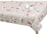 Tovaglia Ema - 120X140 Cm - Rosso,Beige