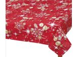 Tovaglia Natale - 120X140 Cm - Rosso,Oro