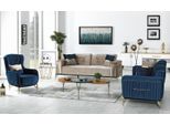 Set Di Divani Esclusivi 3+3+1 3Pcs 2X Divano Poltrona Relax Set