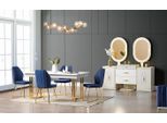 Set Sala Da Pranzo Tavolo Da Pranzo + 6X Sedie + Credenza Gruppi Da Pranzo Nuovi 8 Pezzi