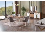 Set Sala Da Pranzo Tavolo Da Pranzo + 6X Sedie + Credenza Nuovo Set 8 Pezzi