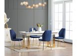Set Sala Da Pranzo Lusso 6X Sedie+Tavolo Da Pranzo Set Da Pranzo Poltrone Moderno