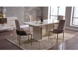 Set Sala Da Pranzo Lusso 6X Sedie+Tavolo Da Pranzo Set Da Pranzo Poltrone Credenza