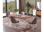 Set Sala Da Pranzo 6X Sedie+Tavolo Da Pranzo Set Sala Da Pranzo Design Set Sedie In Legno Nuovo