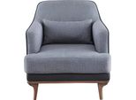 Poltrona Moderna Grigia Soggiorno Sedute Tessile Design Mobili Monoposto