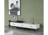 Parete Attrezzata Soggiorno Rtv Lowboard Legno Bianco Mobili Nuovi Design Moderno
