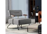 Poltrona Sedia Tappezzeria Televisione Tessuto Legno Design Lounge Club Relax
