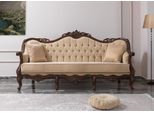 Divano A Tre Posti 3 Posti In Tessuto Divano Imbottito In Tessuto Beige Chesterfield 235Cm