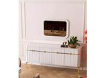 Credenza Specchio Design Console Legno Soggiorno Jvmoebel