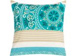 Federa In Cotone - 40X40 Cm - Turchese