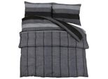 Vidaxl Set Di Biancheria Da Letto Grigio Scuro 260X240 Cm Cotone