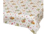 Tovaglia Pasqua - 70X70 Cm - Beige,Verde,Rosso