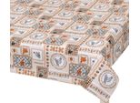 Tovaglia Pasqua - 120X140 Cm - Beige,Grigio,Arancione