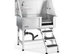 Vevor Vasca Professionale Per La Toelettatura Del Cane 965,2 Mm In Acciaio Inox Bagno Per Animali Domestici Stazione Di Lavaggio Per Cani Max. 100Kg Doccia Per Cani Stazione Di Lavaggio Per Animali Domestici Vasca Per Doccia Per Cani Vasca Di Lavaggio Per Cani