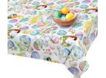 Tovaglia Pasqua - 120X140 Cm - Beige,Giallo,Verde