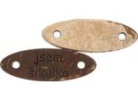 Toppa "Sono Una Noce Di Cocco Chic"" 28X10Mm - Set Di 2 - 28X10 Mm - Marrone"