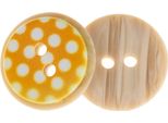Pulsante - Set Di 6 - Diametro 15 Mm - Giallo, Bianco