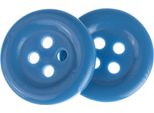 Bottone - Set Di 6 - Diametro 15 Mm - Blu