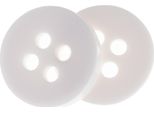Bottone - Set Di 6 - Diametro 10 Mm - Bianco
