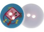Bottone - Set Di 6 - Diametro 13 Mm - Rosa, Blu
