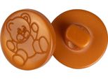 Bottone - Set Di 6 - Diametro 13 Mm - Marrone