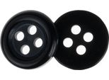 Pulsante - Set Di 6 - Diametro 15 Mm - Nero