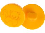 Bottone - Set Di 6 - Diametro 15 Mm - Arancione