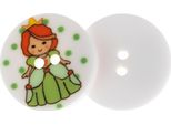 Bottone - Set Di 6 - Diametro 15 Mm - Verde