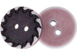 Bottone - Set Di 6 - Diametro 18 Mm - Rosa, Bianco