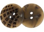 Bottone - Set Di 3 - Diametro 25 Mm - Marrone