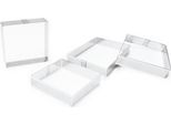 4 Anelli Forati Individuali Per Torte, Quadrati - 8,8 X 8 Cm