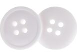 Bottone - Set Di 6 - Diametro 15 Mm - Bianco