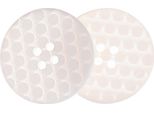 Pulsante - Set Di 3 - Diametro 35 Mm - Bianco, Crema