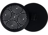 Pulsante - Set Di 3 - Diametro 35 Mm - Nero, Bianco