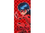 Miraculous Ladybug Telo Da Bagno In Piedi Telo Doccia Rosso 70 X 140 Cm 100% Cotone