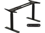 Hilodesk Scrivania Regolabile In Altezza Elettrica, Scrivania Doppio Motore Regolabile In Altezza Da 69 A 117 Cm, 4 Comandi A Memoria, Nero